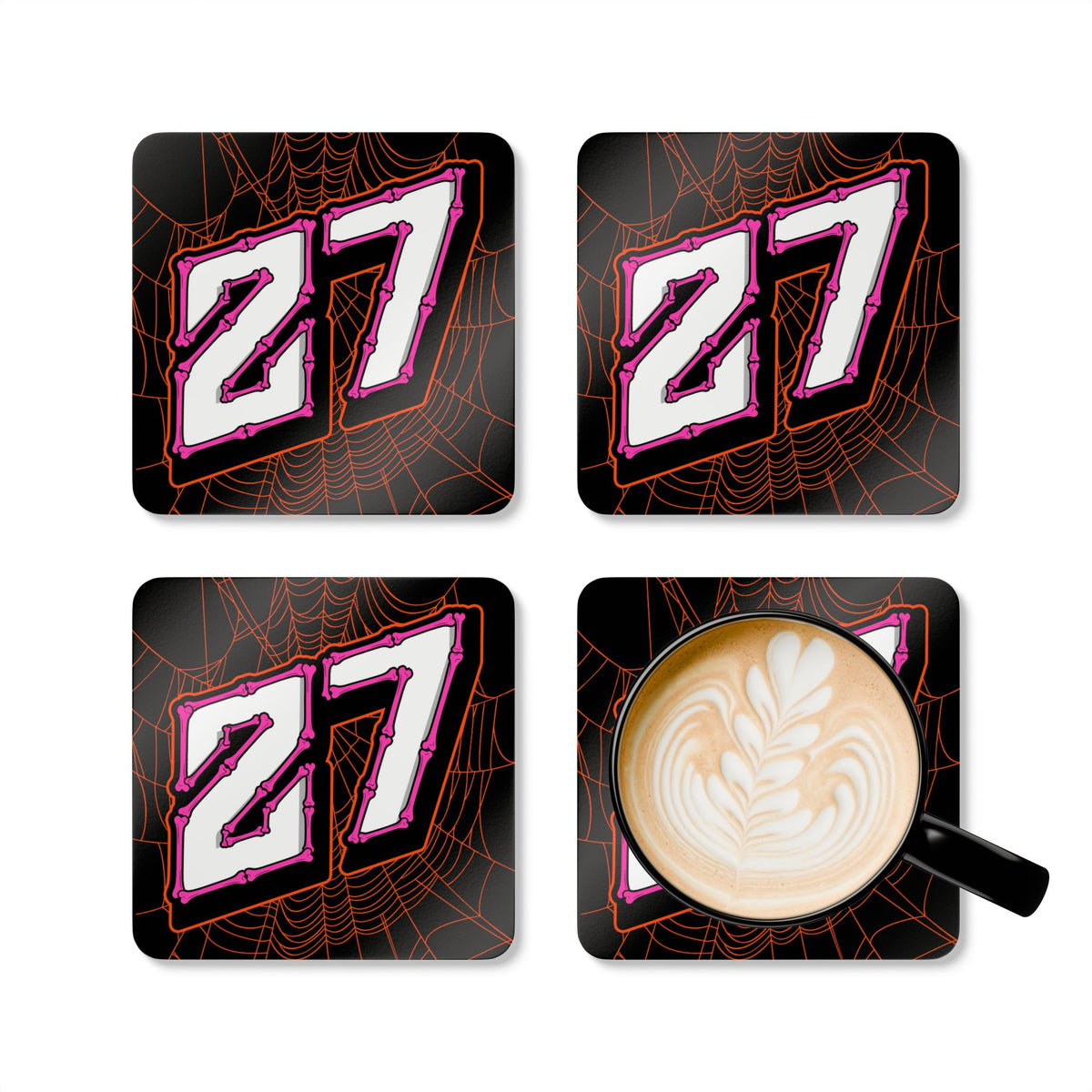 Azevedo #27 - Haunted Grid Coaster Set