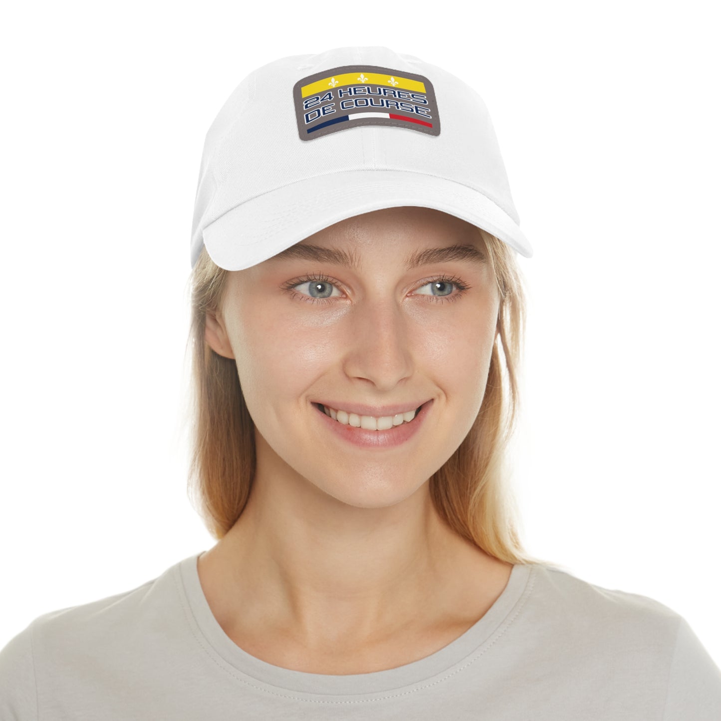 24 Heures de Course Vintage Style - Leather Patch Cap