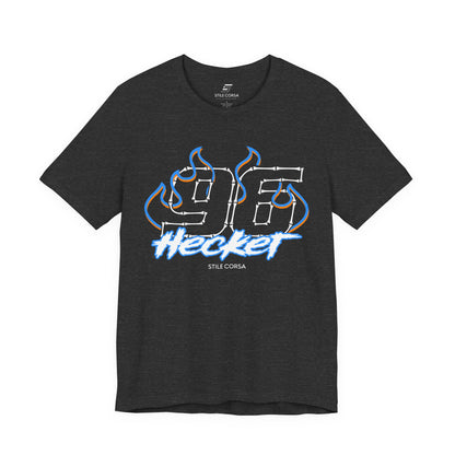 Hecker #96 — Haunted Grid Signature Tee