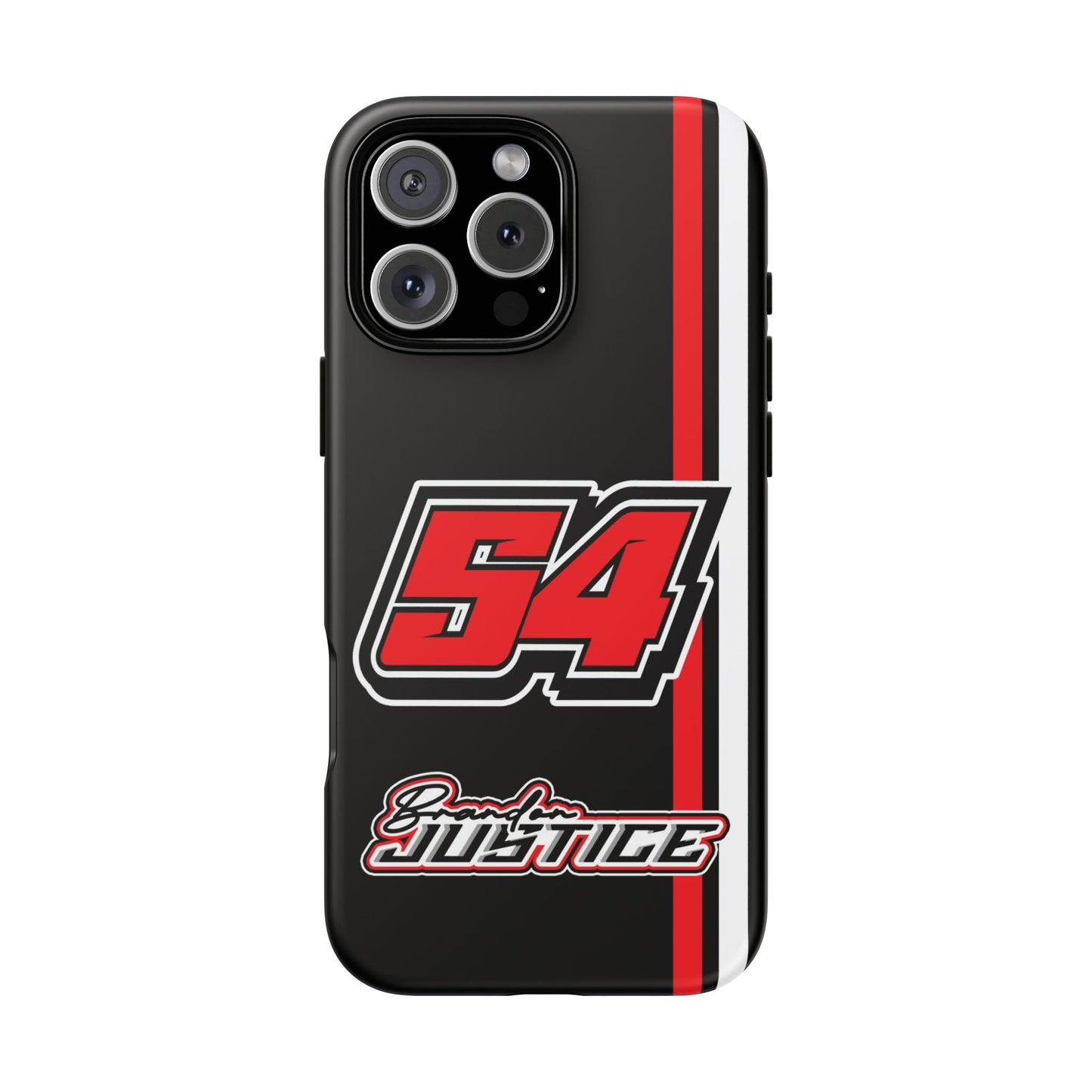 Brandon Justice #54 Race Stripe Phone Case