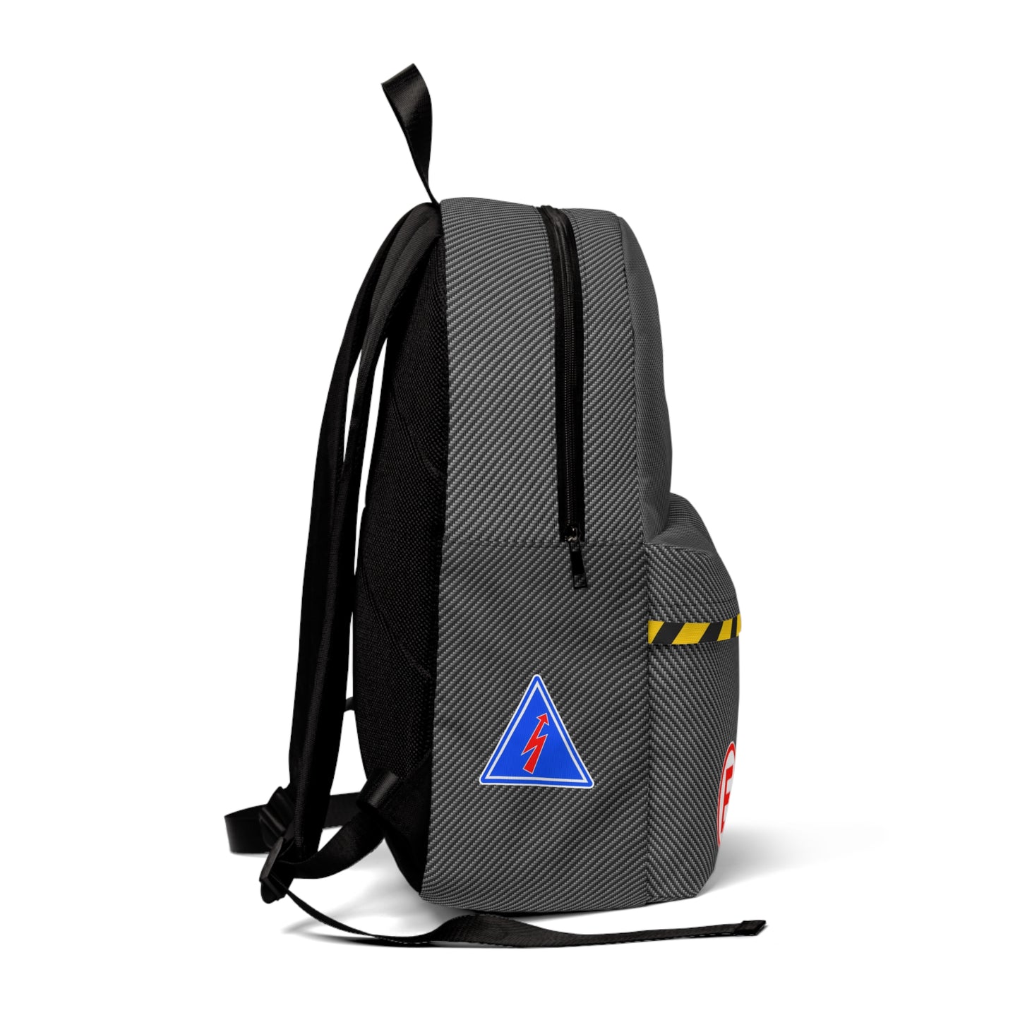 Carbon Fiber Safety Stickers Backpack
