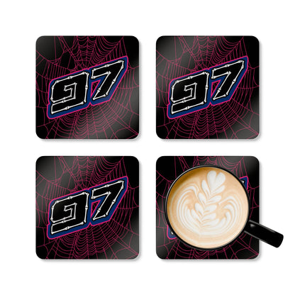 Badgley #97 - Haunted Grid Coaster Set