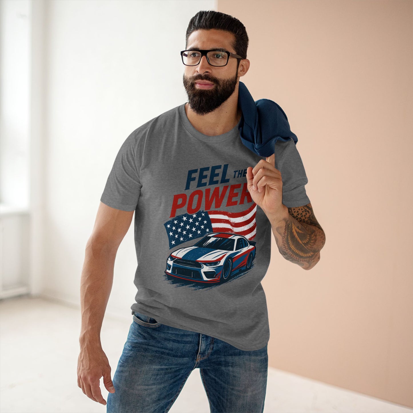 Feel the Power - Customizable Patriotic Racing Tee