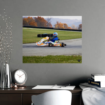 Velocity in Blue – Matte Finish Poster