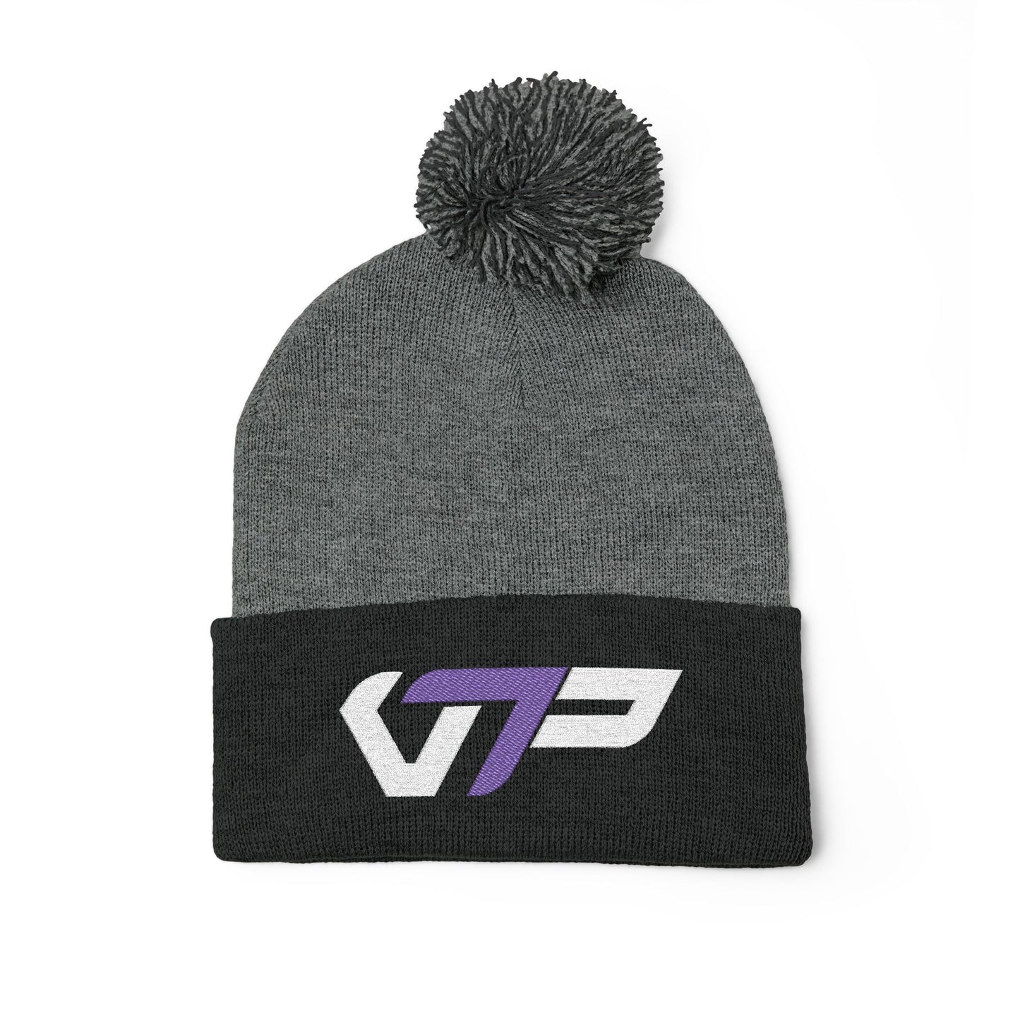 V7P Purple Pom Beanie