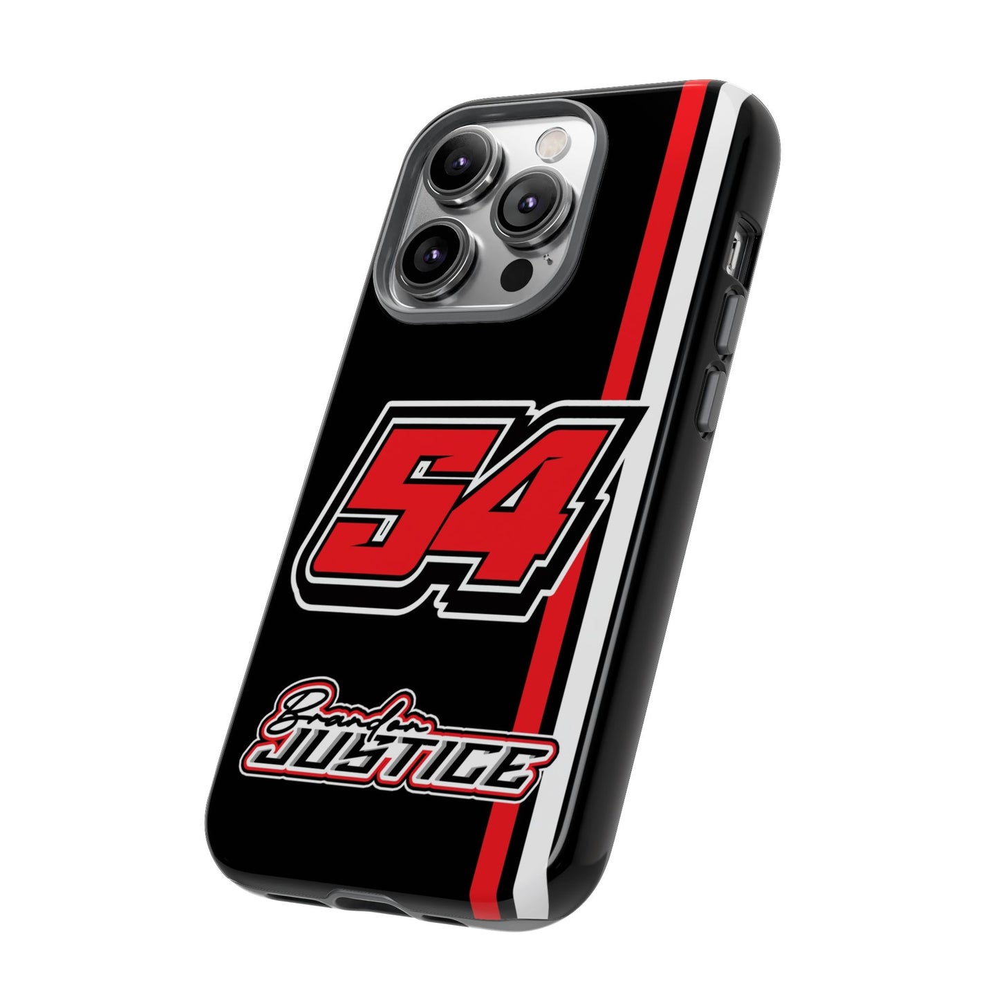 Brandon Justice #54 Race Stripe Phone Case