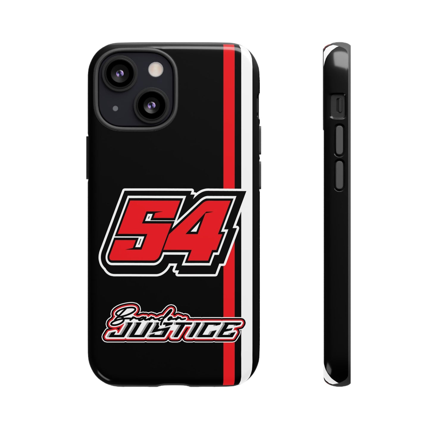 Brandon Justice #54 Race Stripe Phone Case