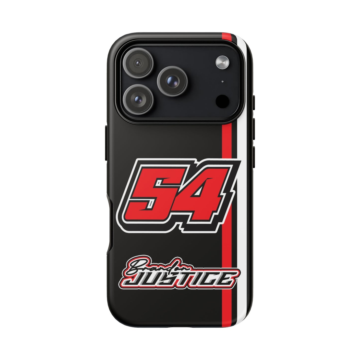 Brandon Justice #54 Race Stripe Phone Case