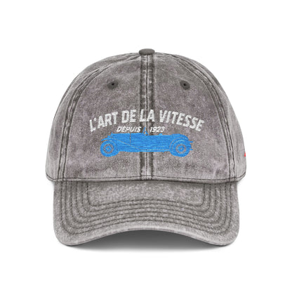 L'Art de la Vitesse  - Embroidered Vintage Style Cap