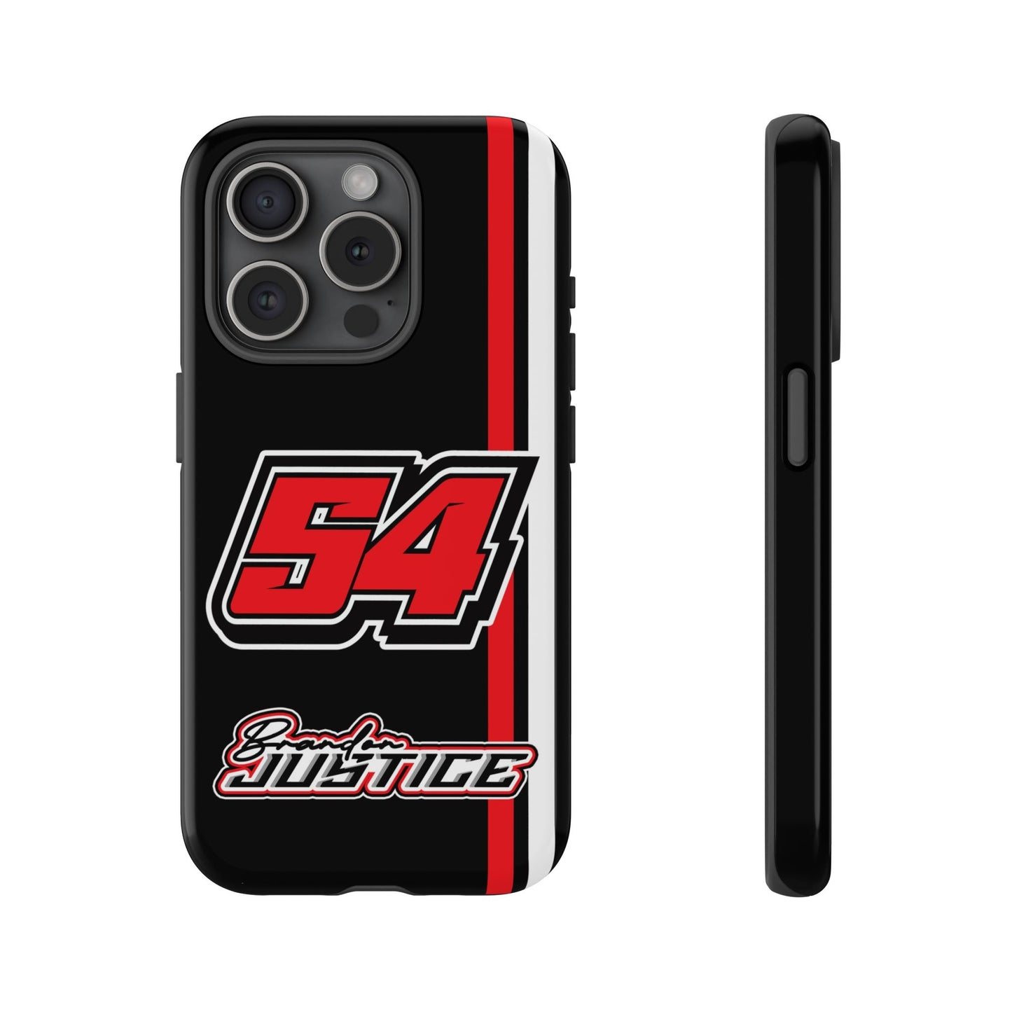 Brandon Justice #54 Race Stripe Phone Case