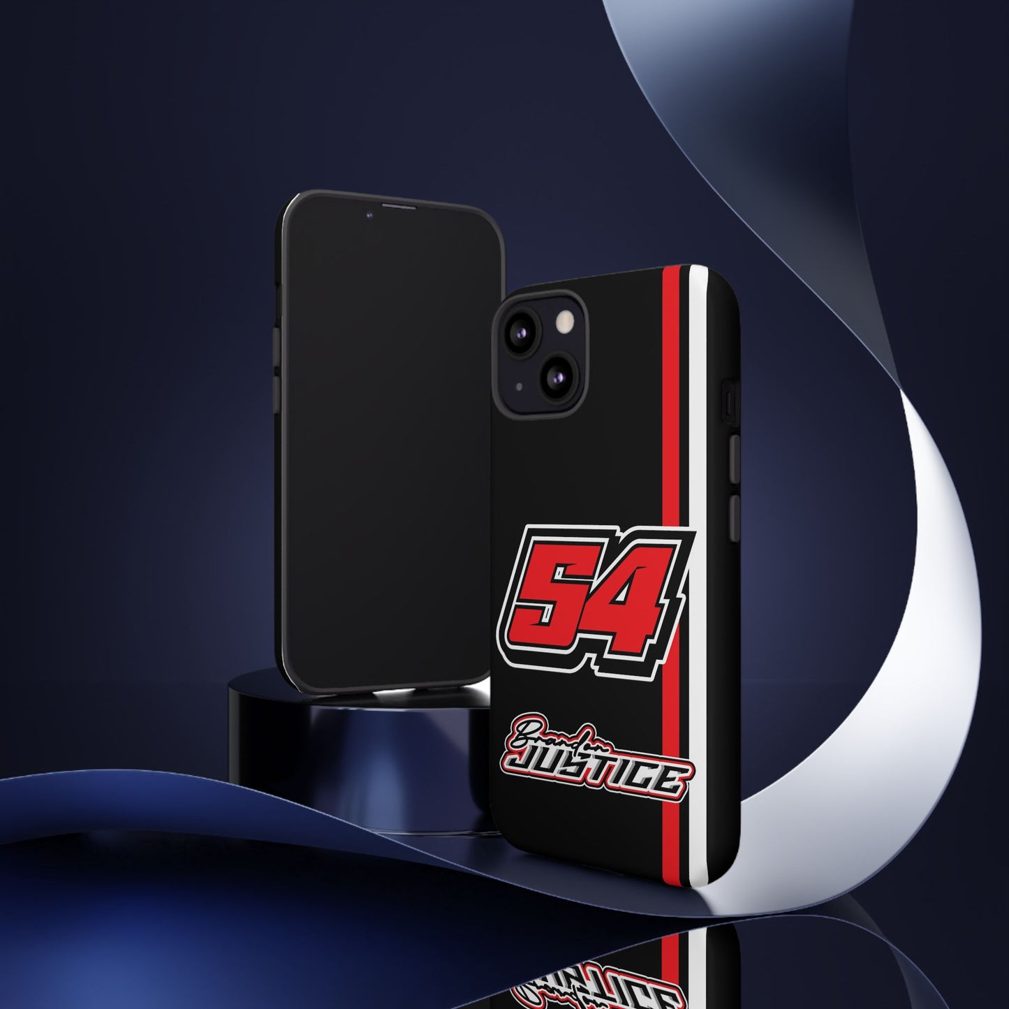 Brandon Justice #54 Race Stripe Phone Case