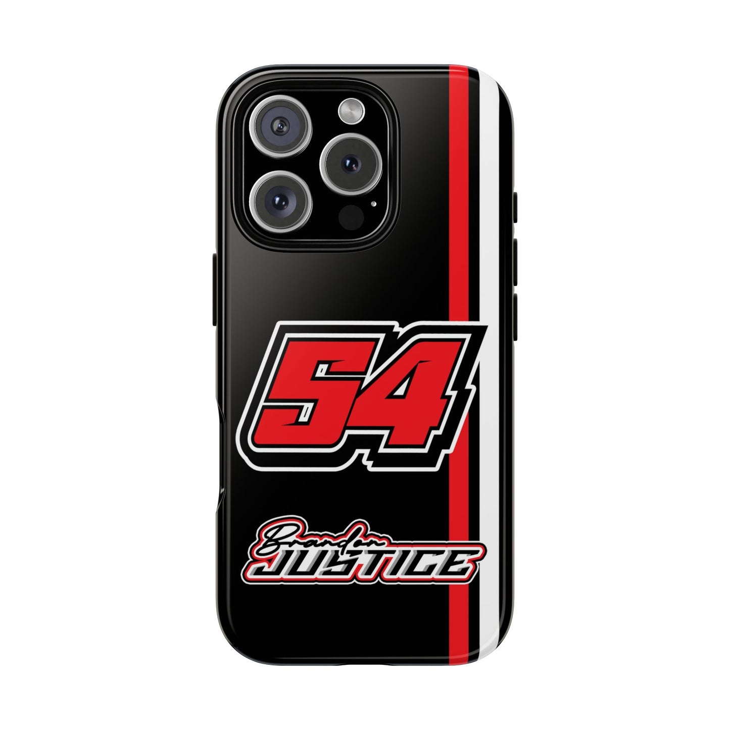 Brandon Justice #54 Race Stripe Phone Case