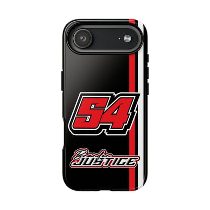 Brandon Justice #54 Race Stripe Phone Case