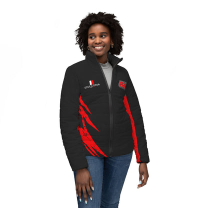 Brandon Justice #54 Black Fury Puffer - Women's Fit