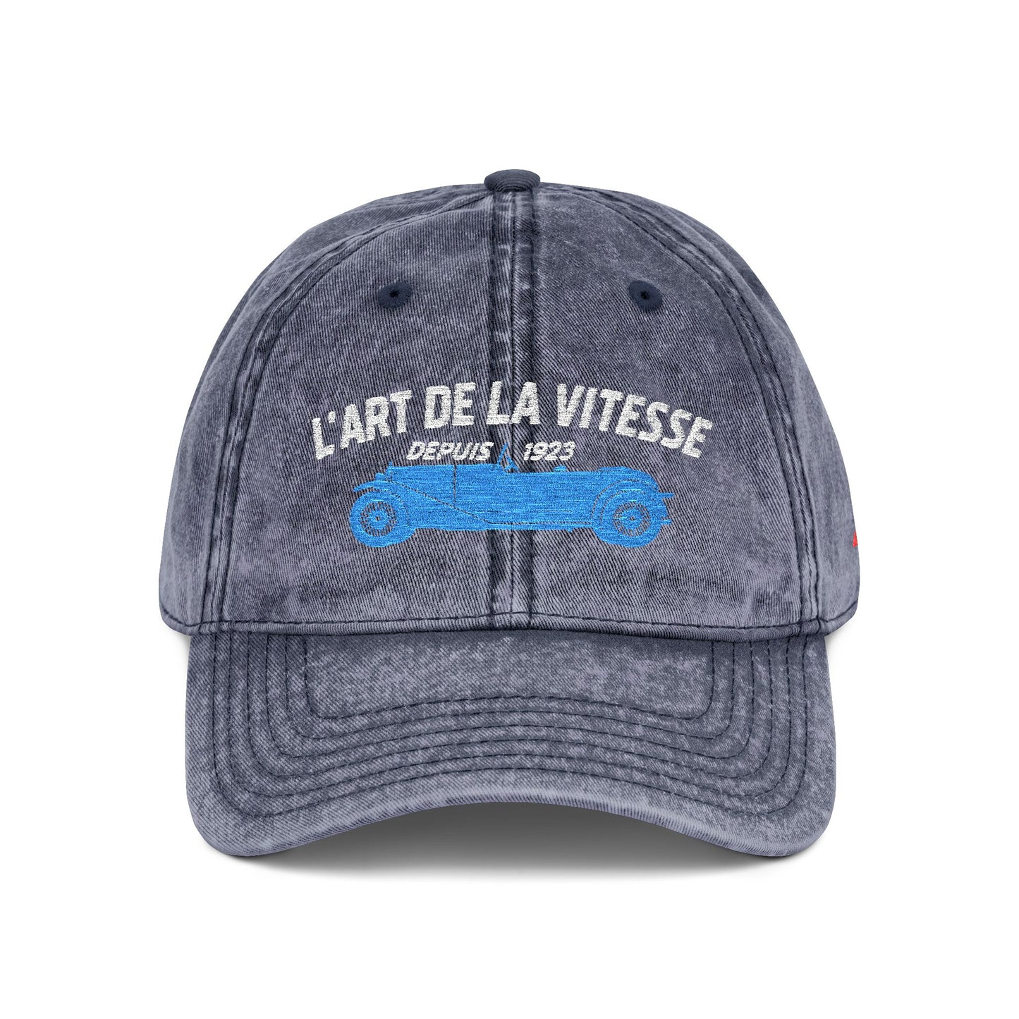 L'Art de la Vitesse  - Embroidered Vintage Style Cap