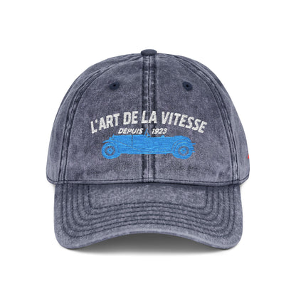 L'Art de la Vitesse  - Embroidered Vintage Style Cap