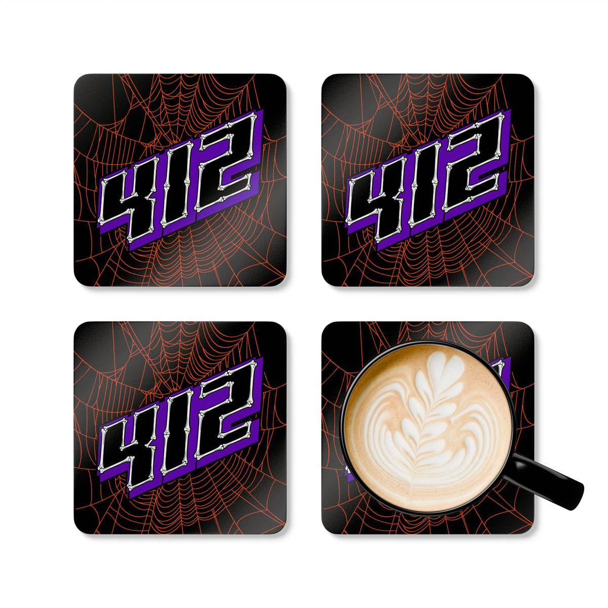 Morrison #412 - Haunted Grid Coaster Set