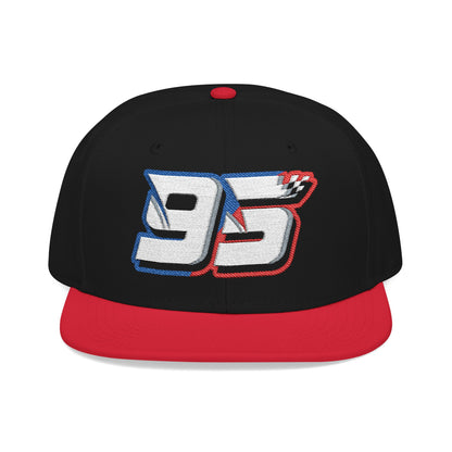 Noah White #95 Checkered Strike Snapback Cap