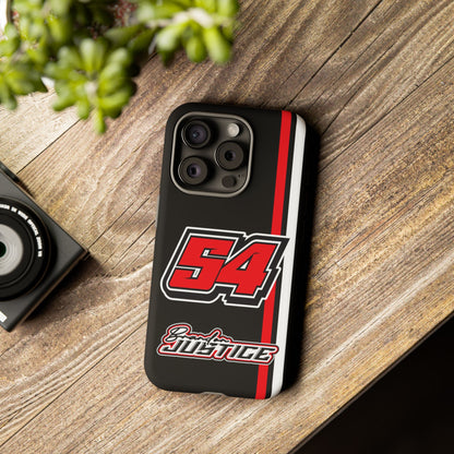 Brandon Justice #54 Race Stripe Phone Case