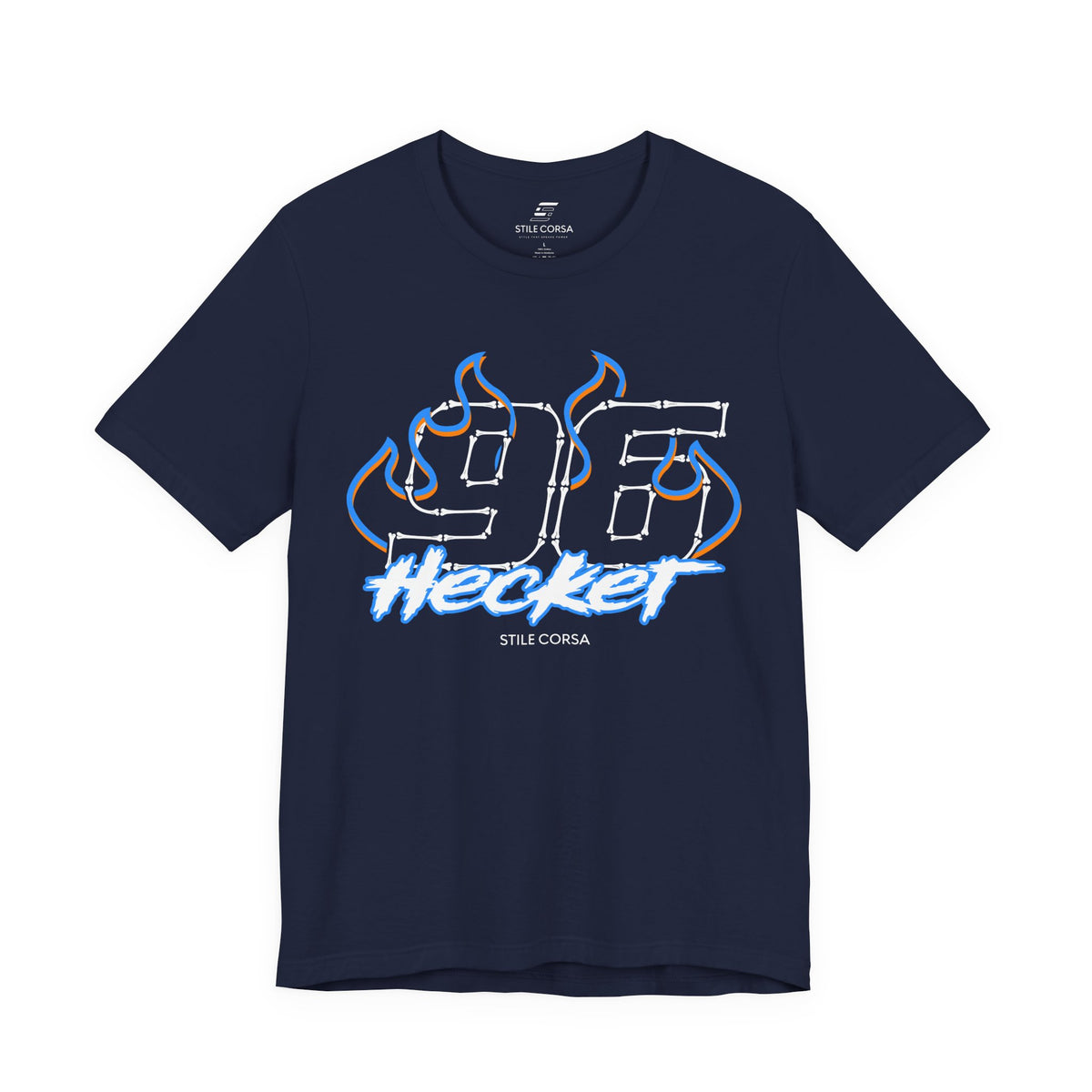 Hecker #96 — Haunted Grid Signature Tee