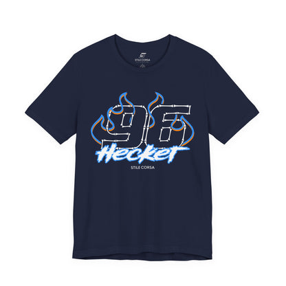 Hecker #96 — Haunted Grid Signature Tee