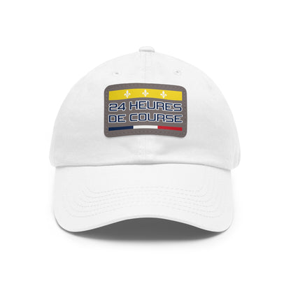 24 Heures de Course Vintage Style - Leather Patch Cap