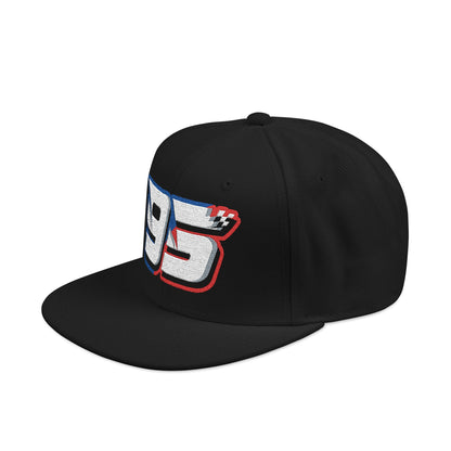 Noah White #95 Checkered Strike Snapback Cap