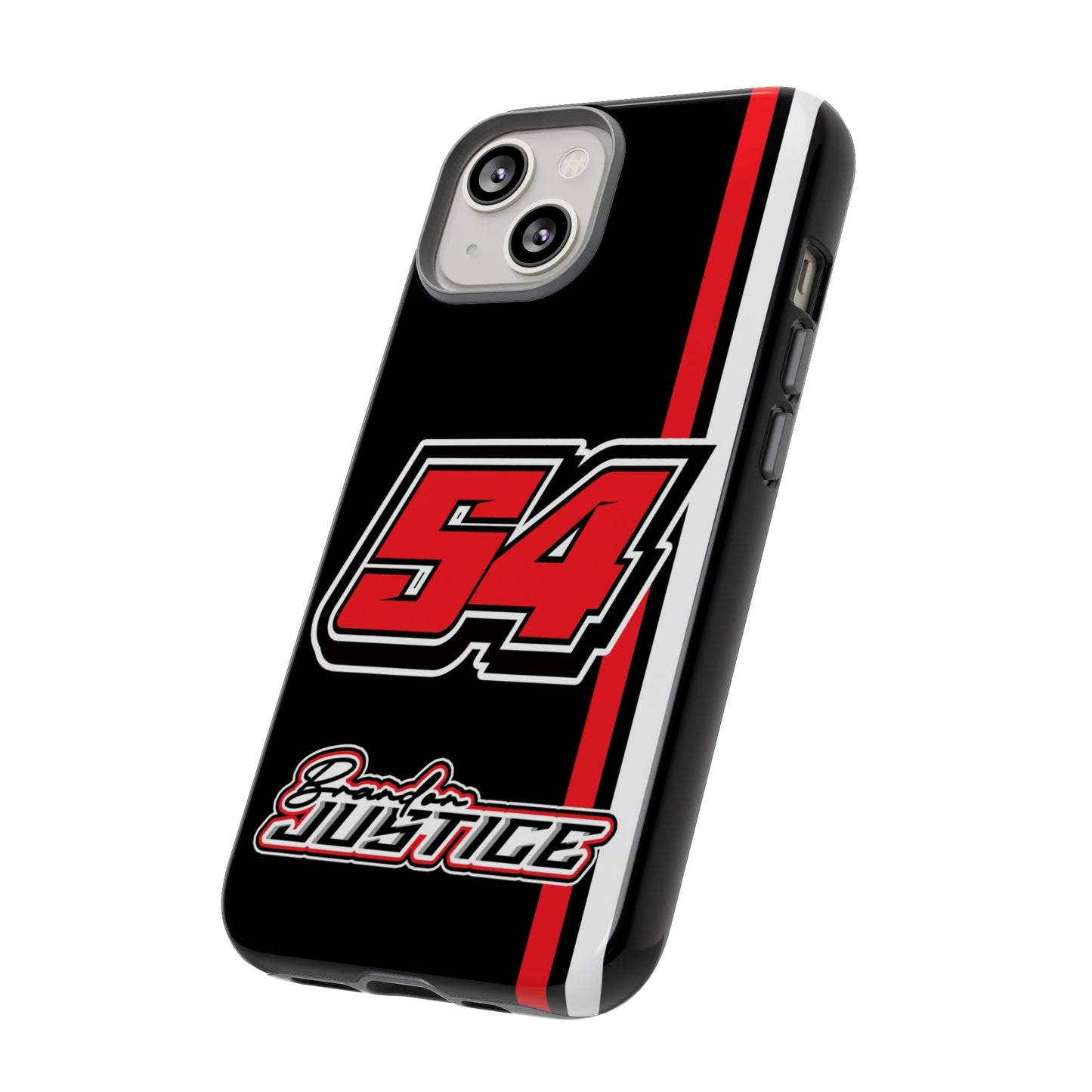 Brandon Justice #54 Race Stripe Phone Case