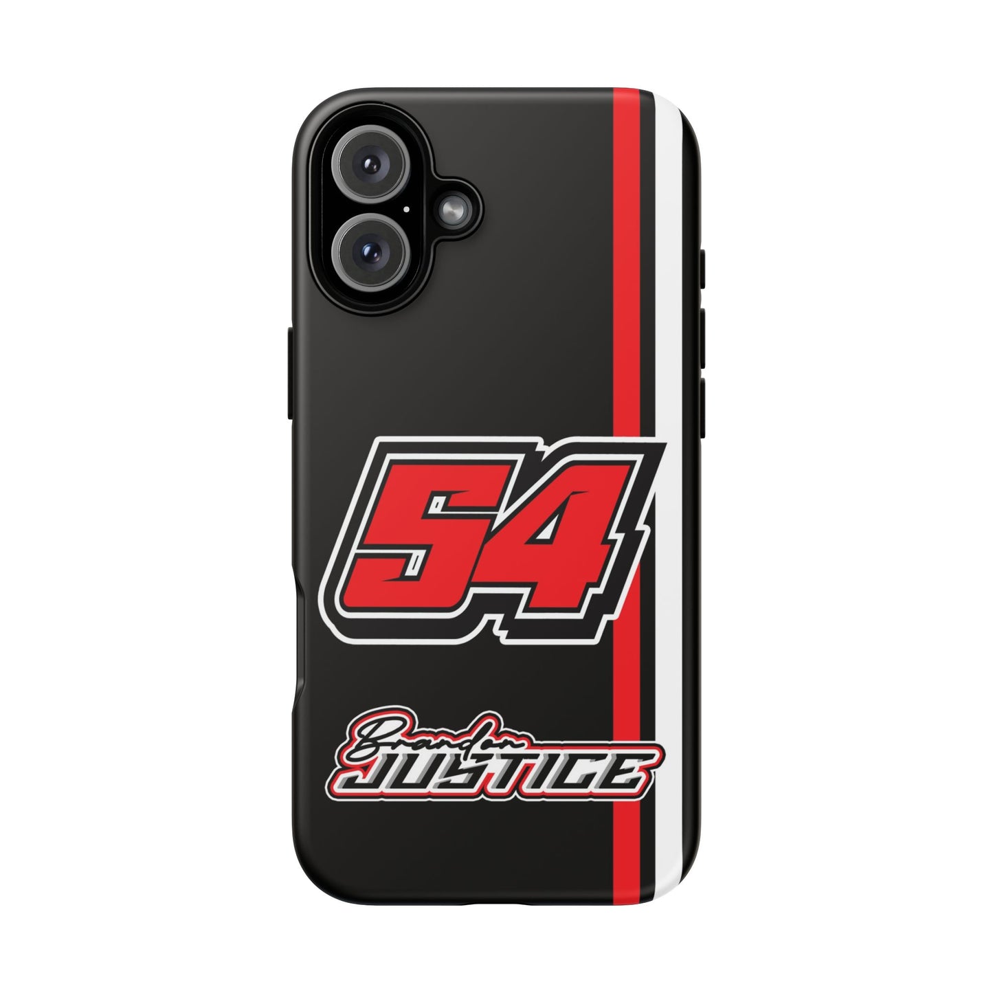 Brandon Justice #54 Race Stripe Phone Case