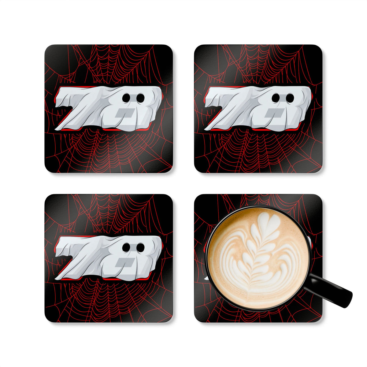 Schomer #78 - Haunted Grid Coaster Set