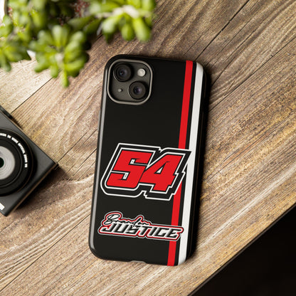 Brandon Justice #54 Race Stripe Phone Case
