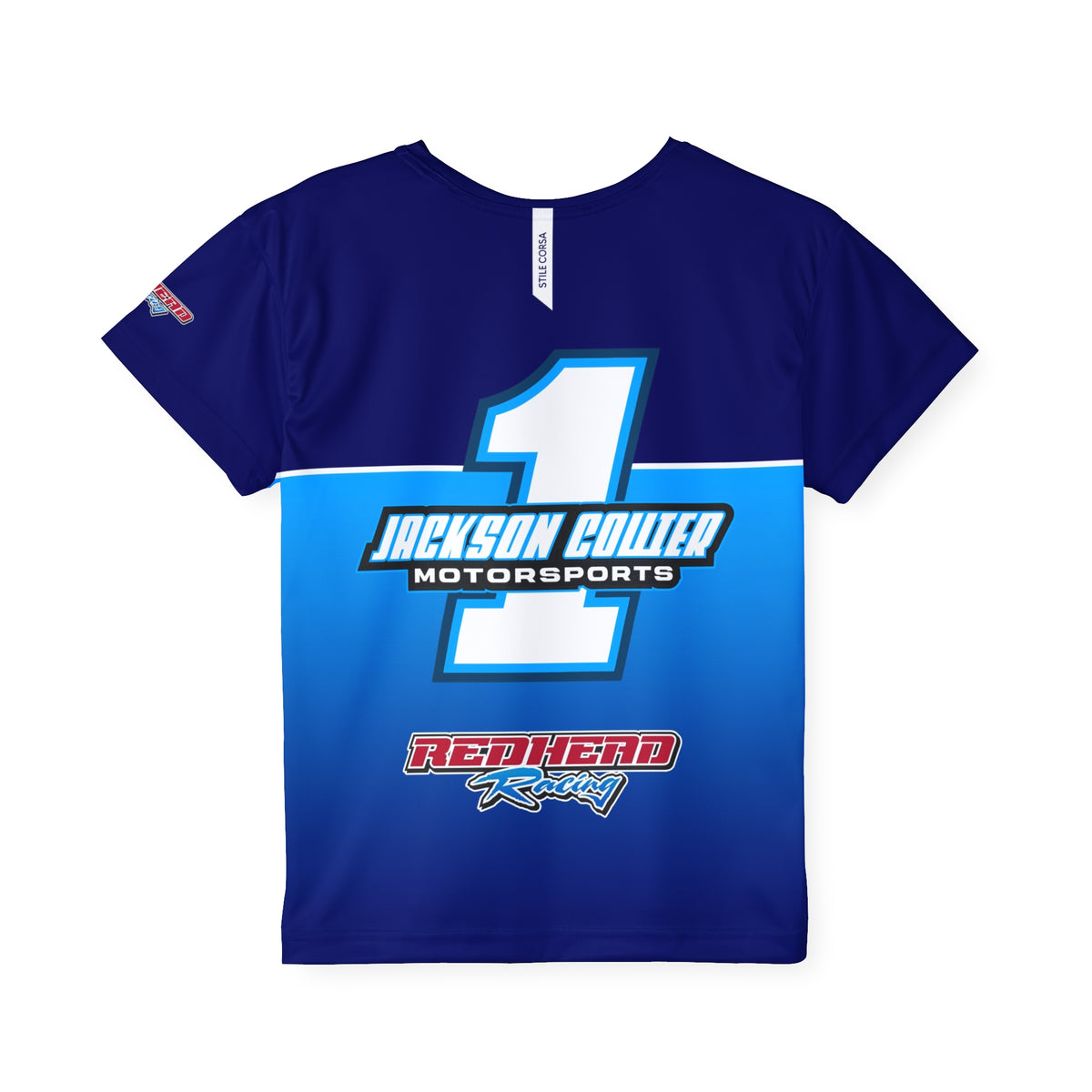 Jackson Collier #1 Slipstream Deep Blue Performance Tee - Kids Size