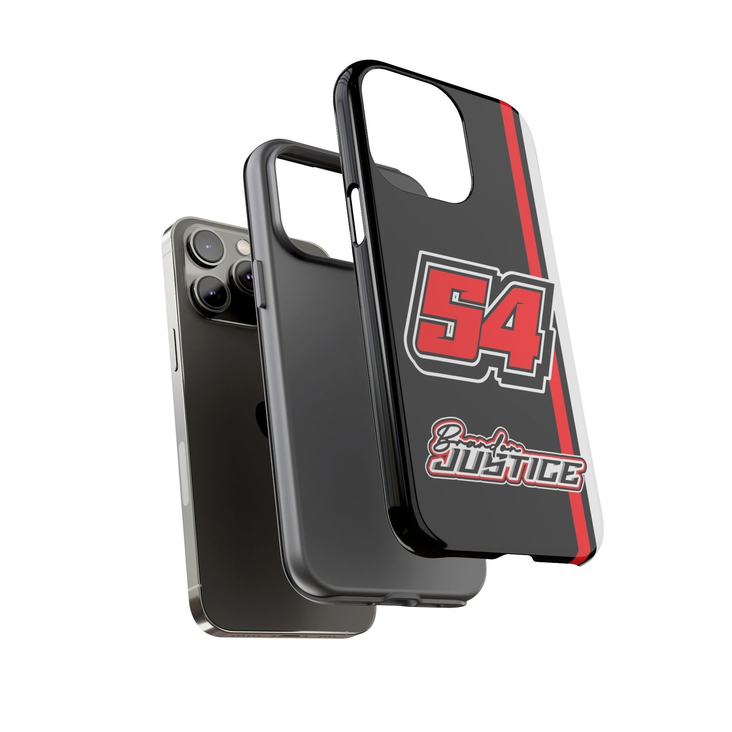 Brandon Justice #54 Race Stripe Phone Case