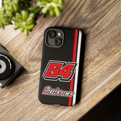 Brandon Justice #54 Race Stripe Phone Case