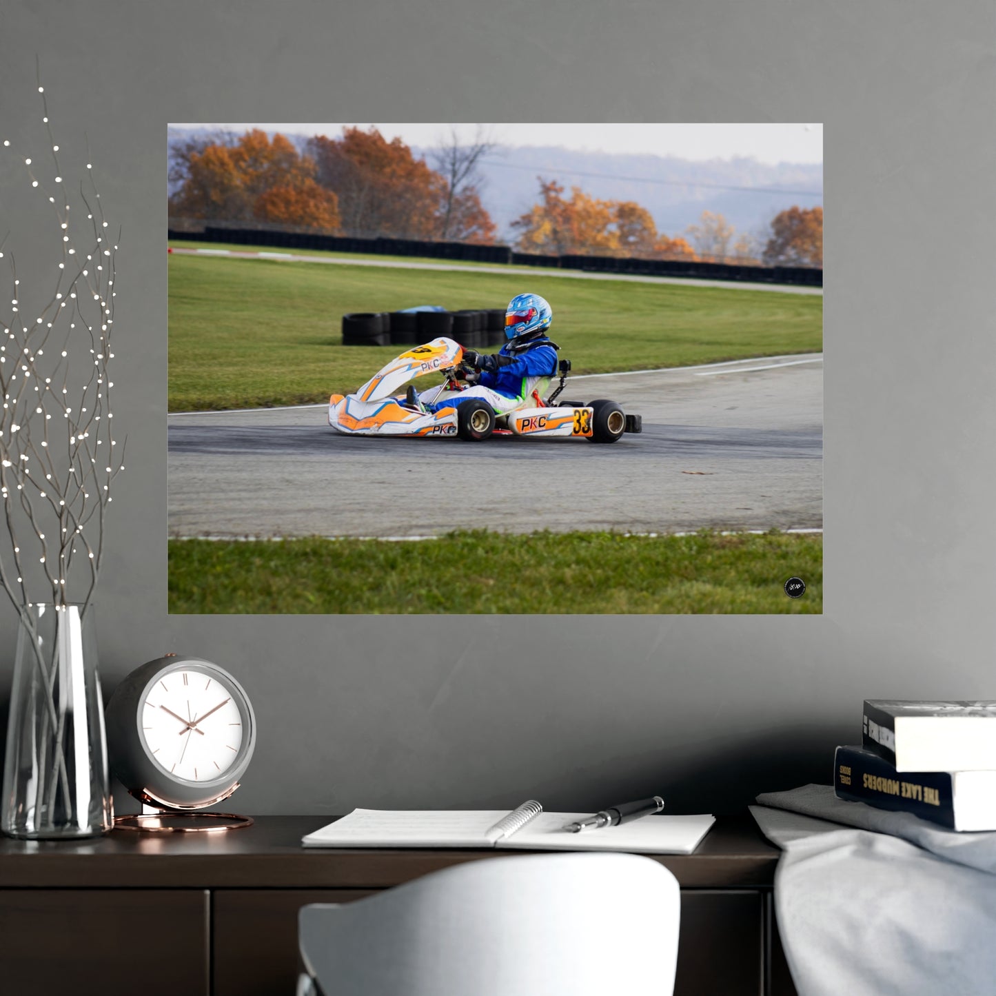 Velocity in Blue – Matte Finish Poster