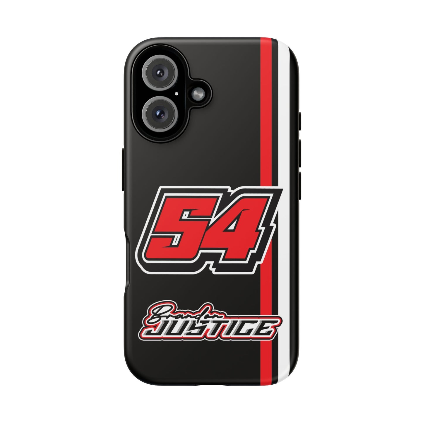 Brandon Justice #54 Race Stripe Phone Case