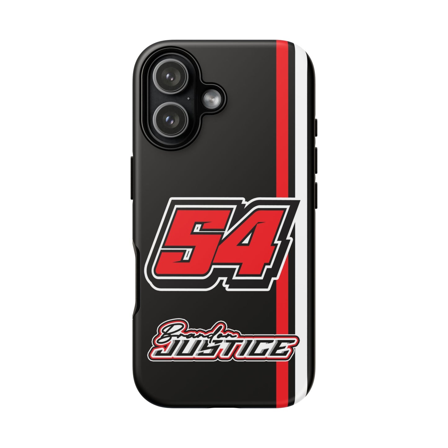 Brandon Justice #54 Race Stripe Phone Case