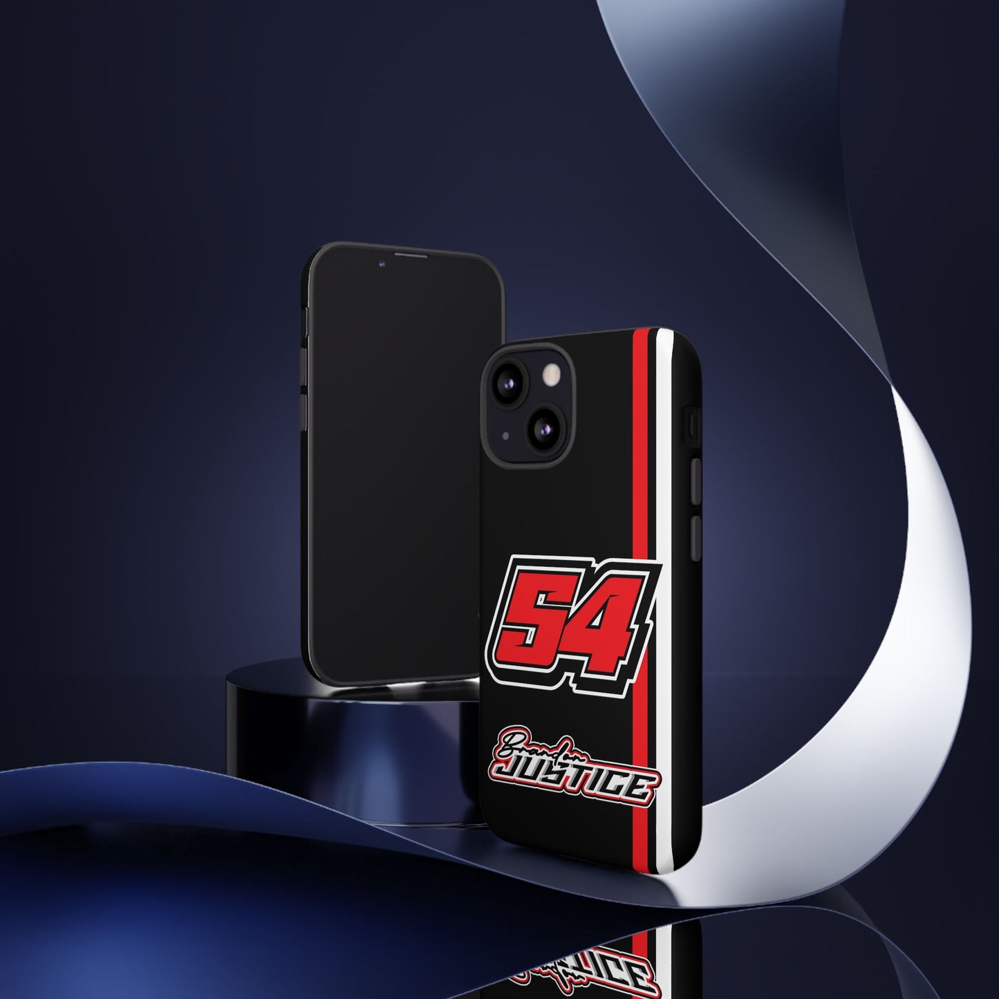 Brandon Justice #54 Race Stripe Phone Case