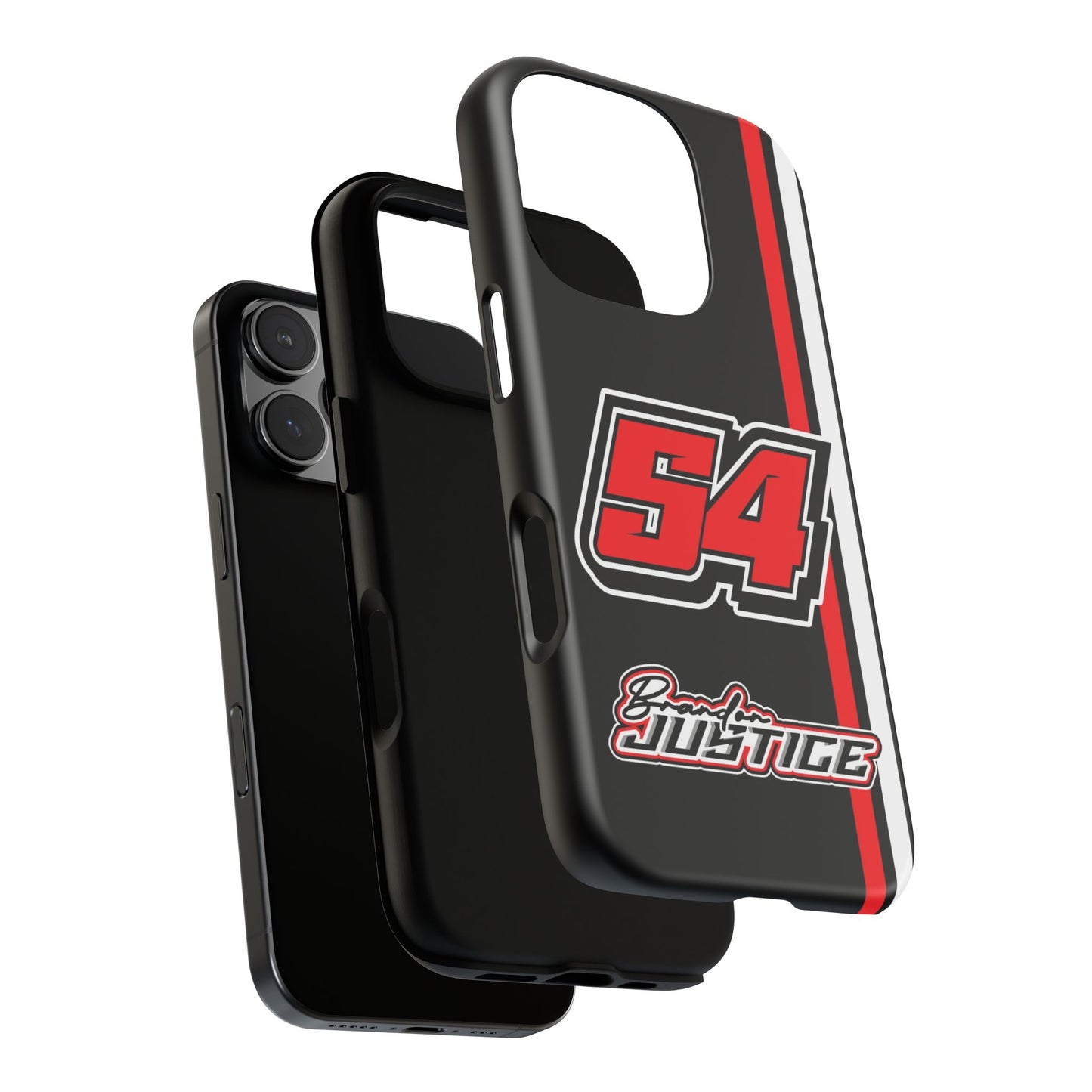 Brandon Justice #54 Race Stripe Phone Case