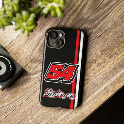 Brandon Justice #54 Race Stripe Phone Case