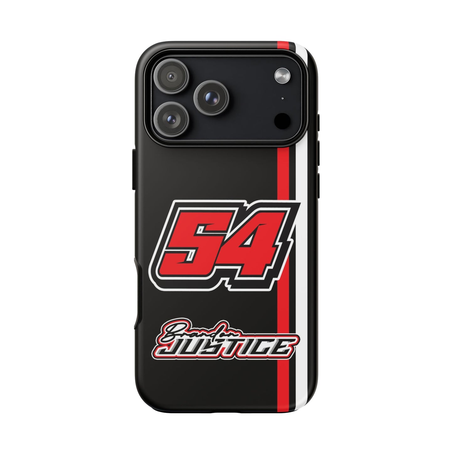 Brandon Justice #54 Race Stripe Phone Case