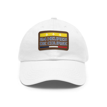 24 Heures de Course Vintage Style - Leather Patch Cap