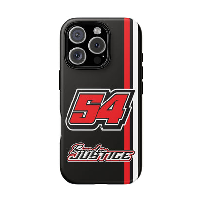 Brandon Justice #54 Race Stripe Phone Case