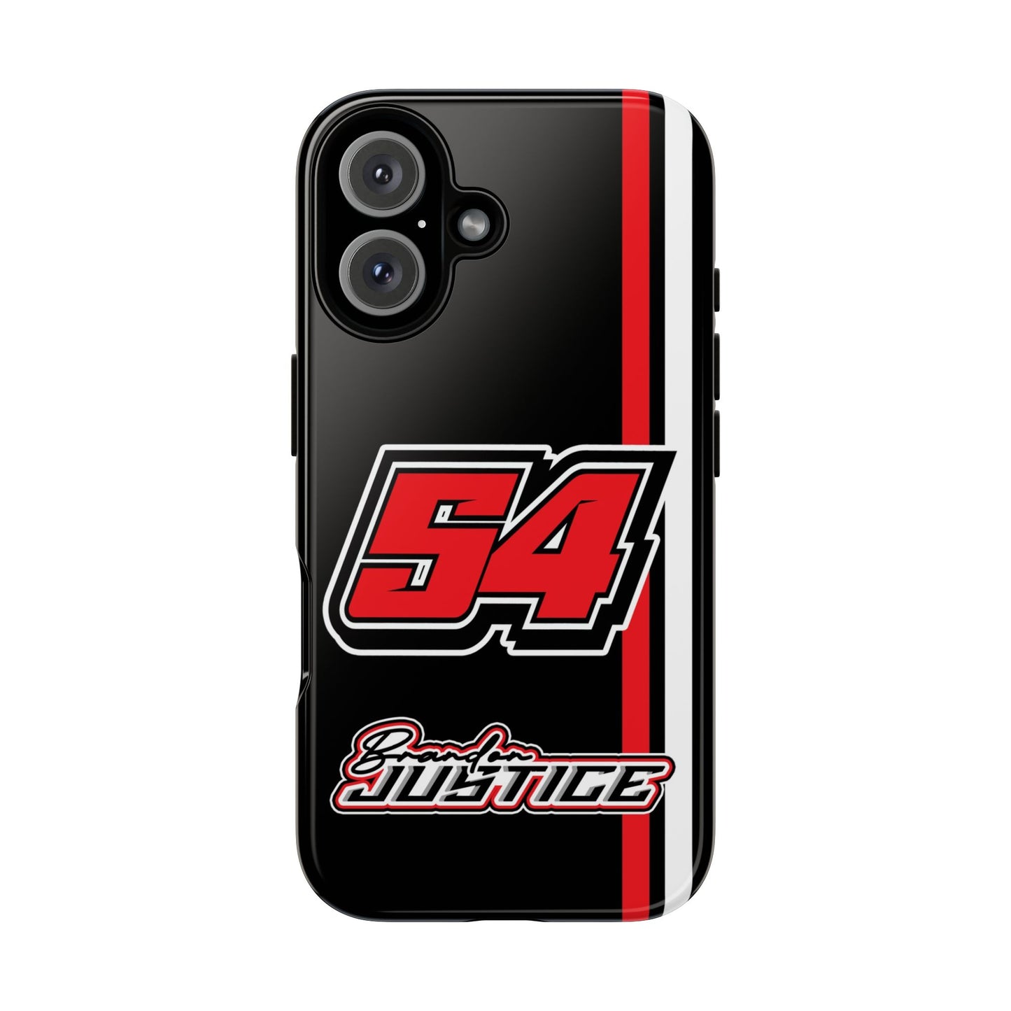 Brandon Justice #54 Race Stripe Phone Case