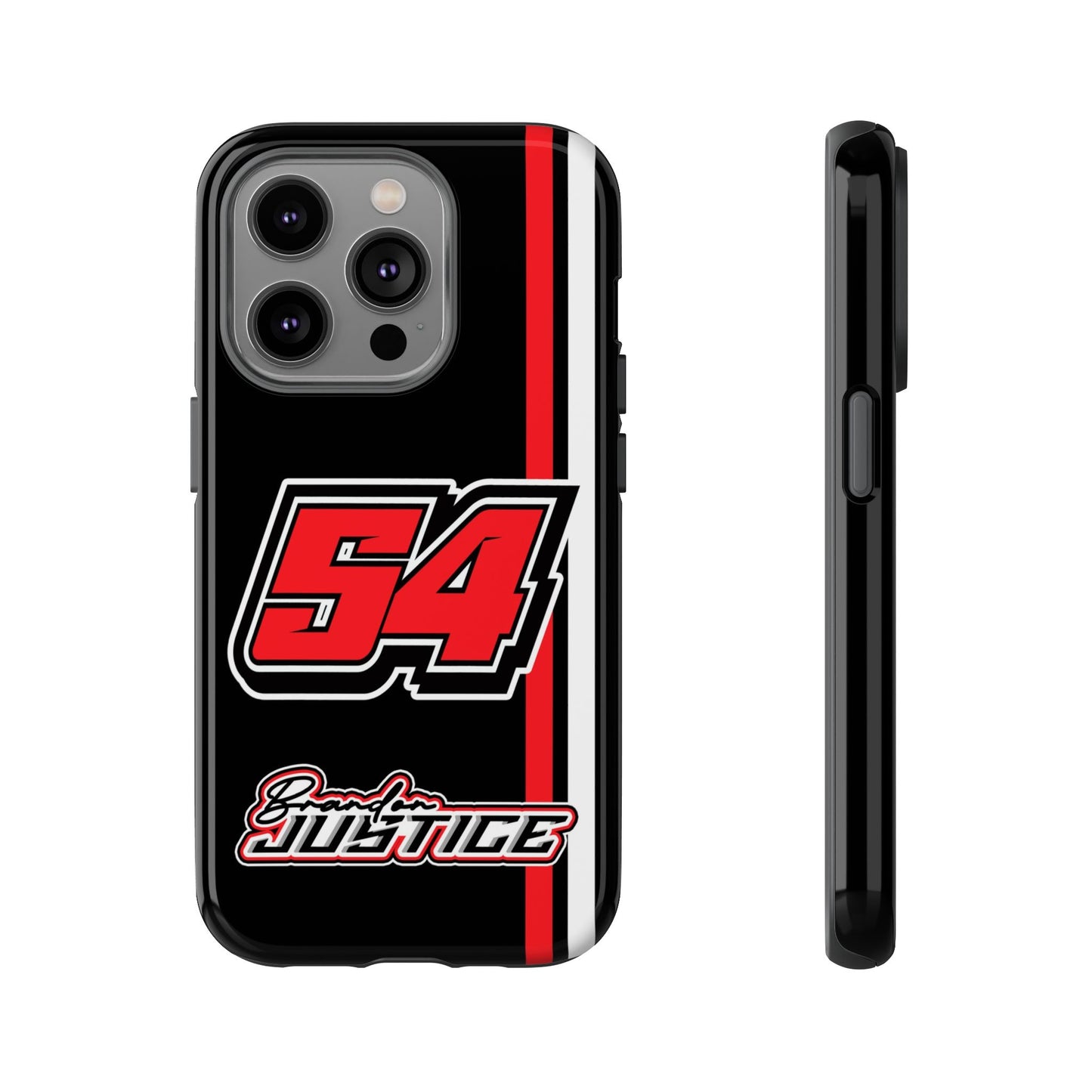 Brandon Justice #54 Race Stripe Phone Case