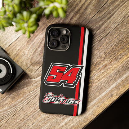 Brandon Justice #54 Race Stripe Phone Case
