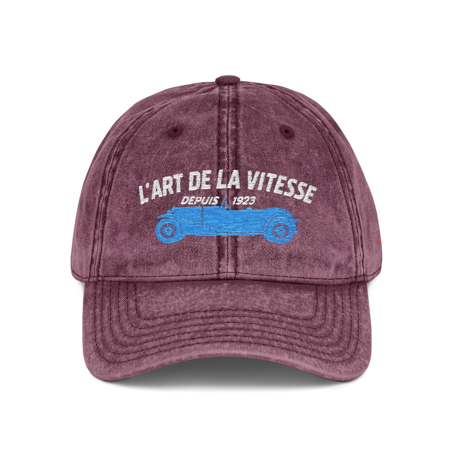 L'Art de la Vitesse  - Embroidered Vintage Style Cap