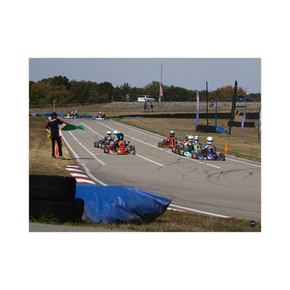 Green Flag Frenzy – Matte Finish Poster