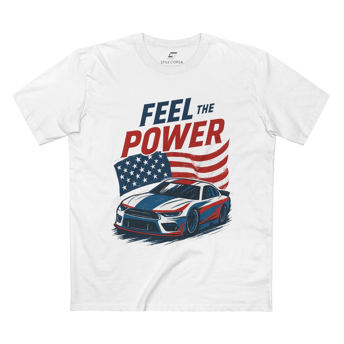 Feel the Power - Customizable Patriotic Racing Tee