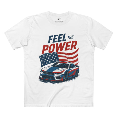 Feel the Power - Customizable Patriotic Racing Tee